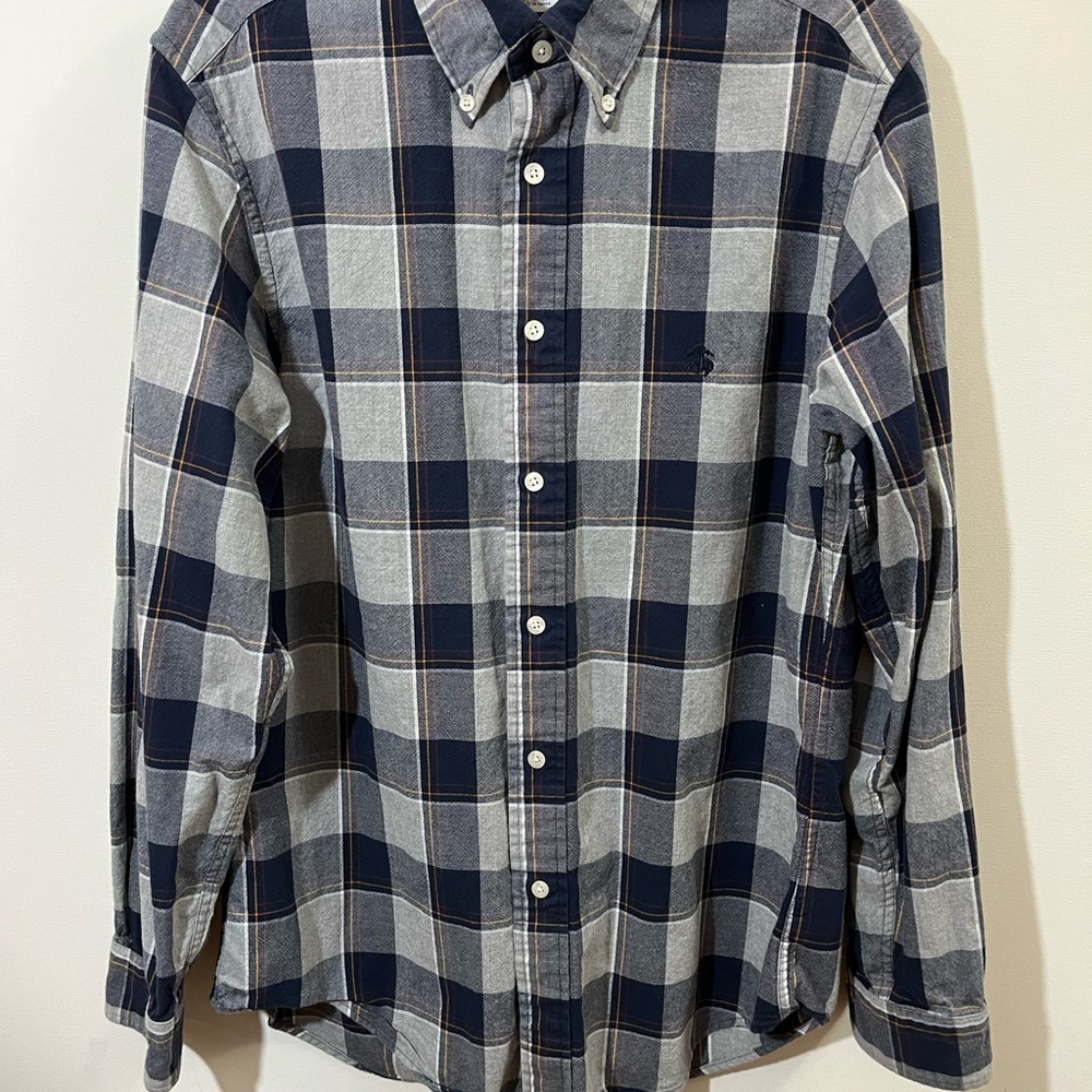 Brooks Brothers Regent 1818 Men's size M Blue Plaid Shirt Button up